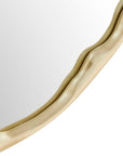 Crinkle - Round Mirror - Brass