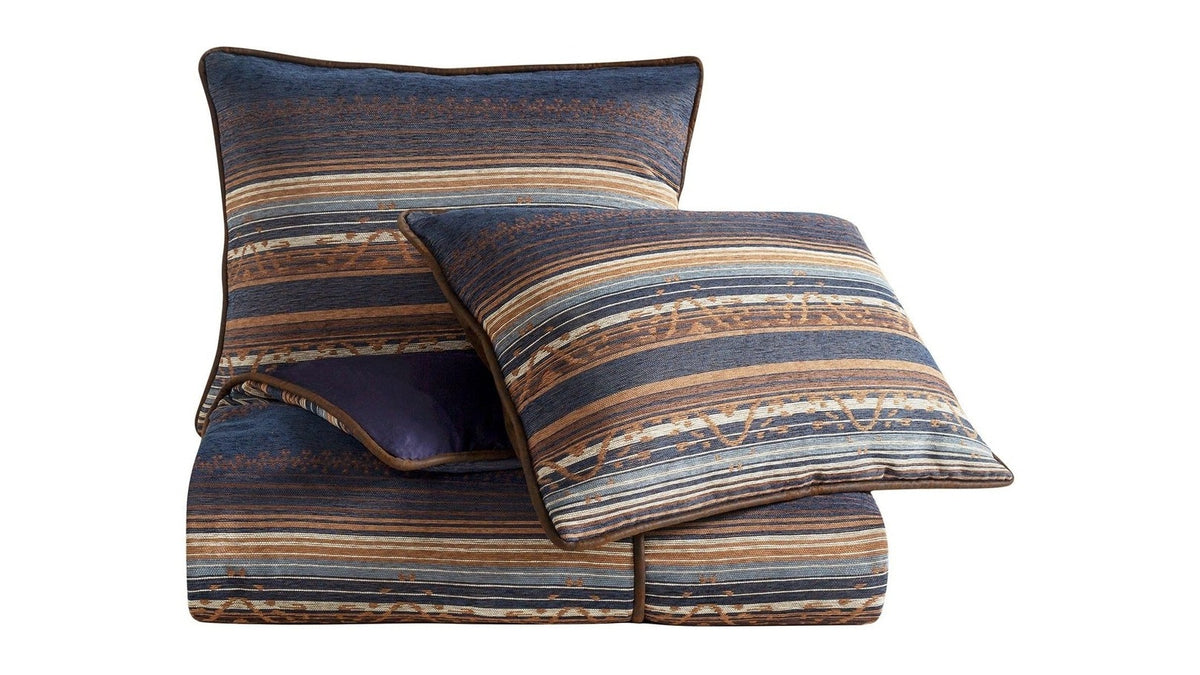 Estes - Twin Chenille Comforter Set Set of 2 - Blue