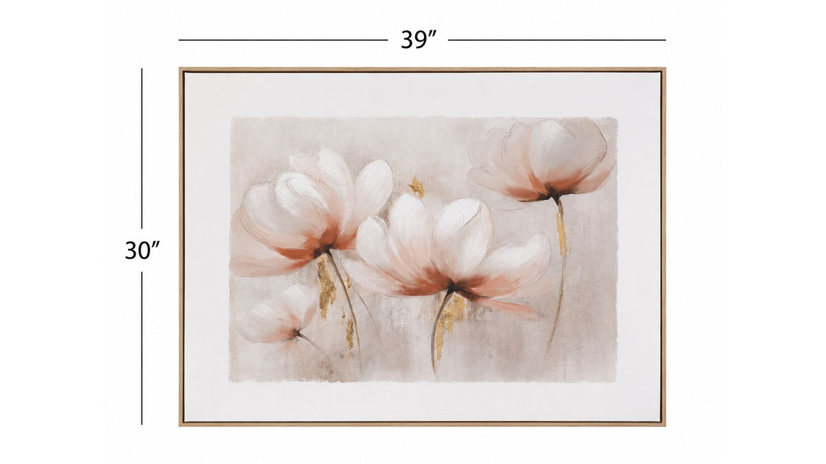 Blush Magnolia II Framed Canvas - Pink