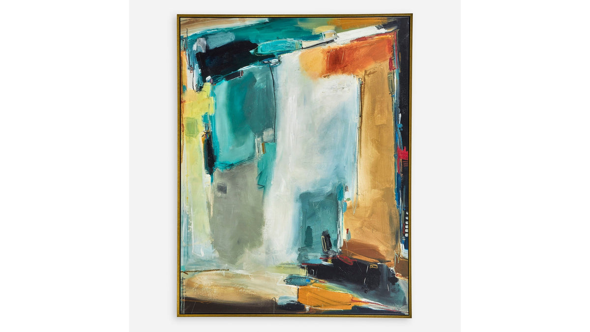 Painters High - Revisited Framed Abstract Art - Gold
