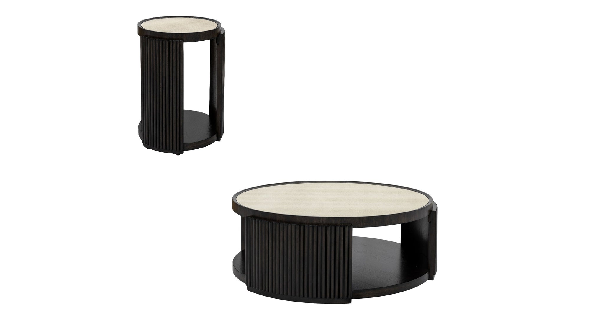 Rivera - End Table - Espresso Oak / Gold