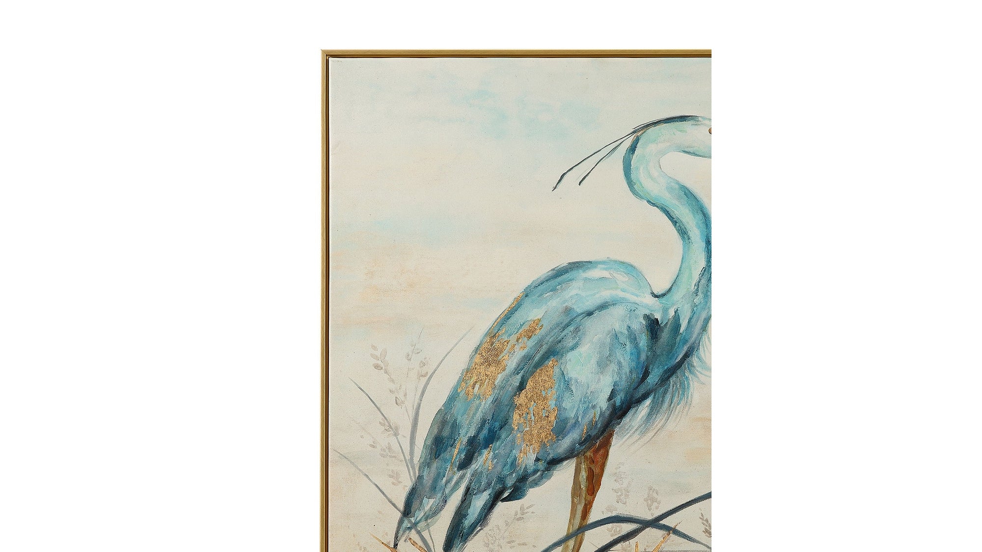 Marshlands Framed Canvas - Beige / Blue