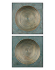 Sybil - Squares (Set of 2) - Antique Gold