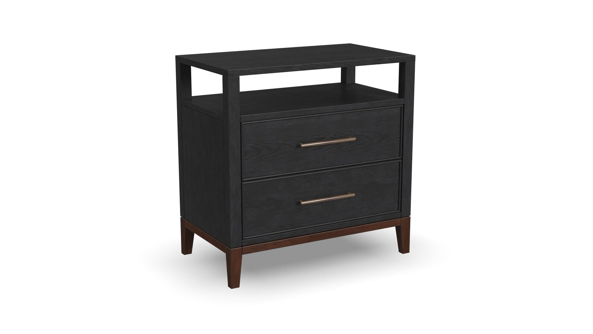Waterfall - Nightstand - Black