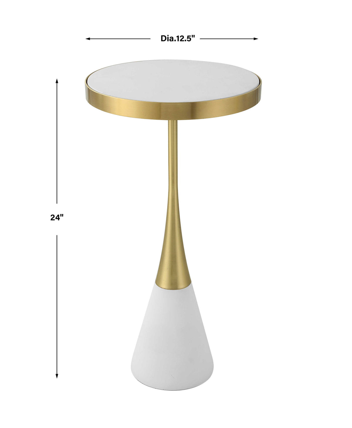 Apex - White Concrete Accent Table