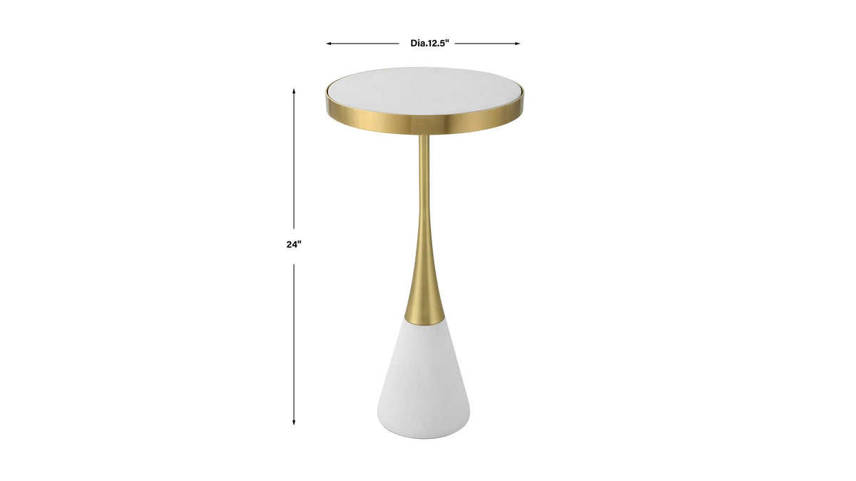 Apex - White Concrete Accent Table