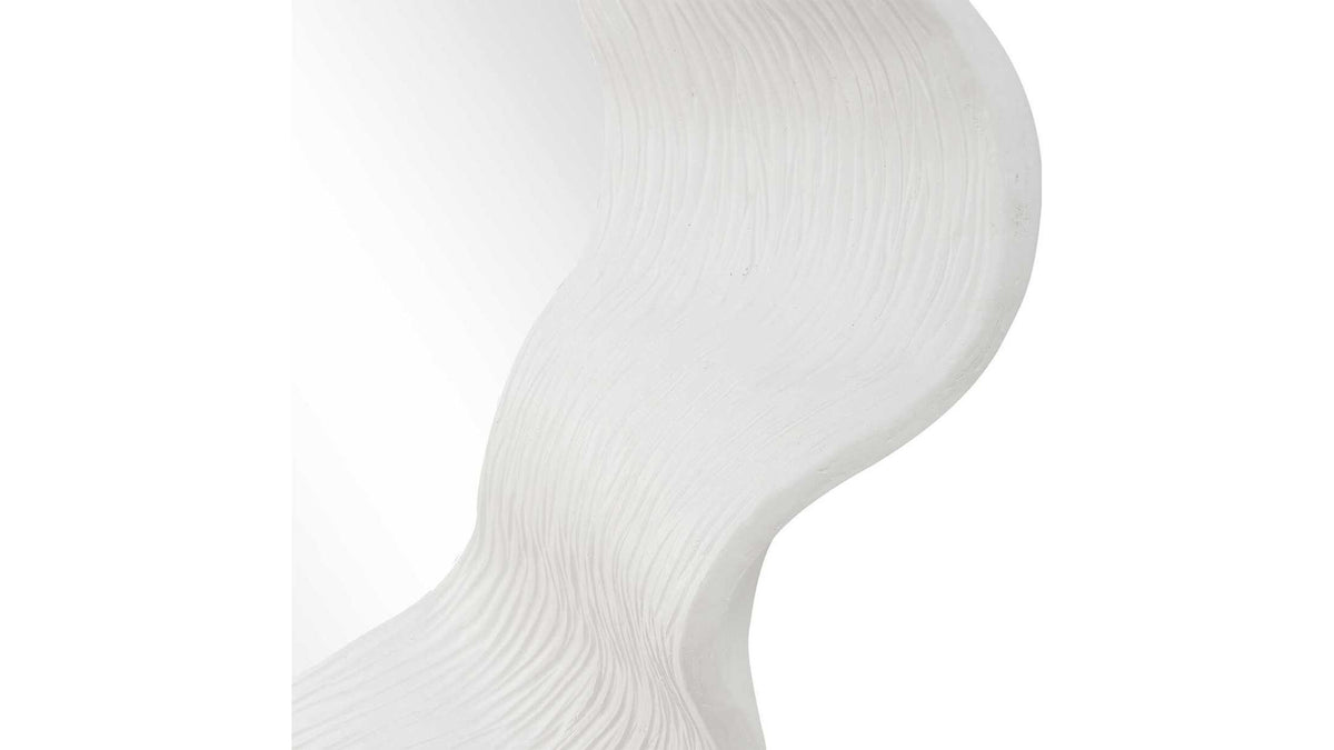 Wave Length - Round Mirror - White