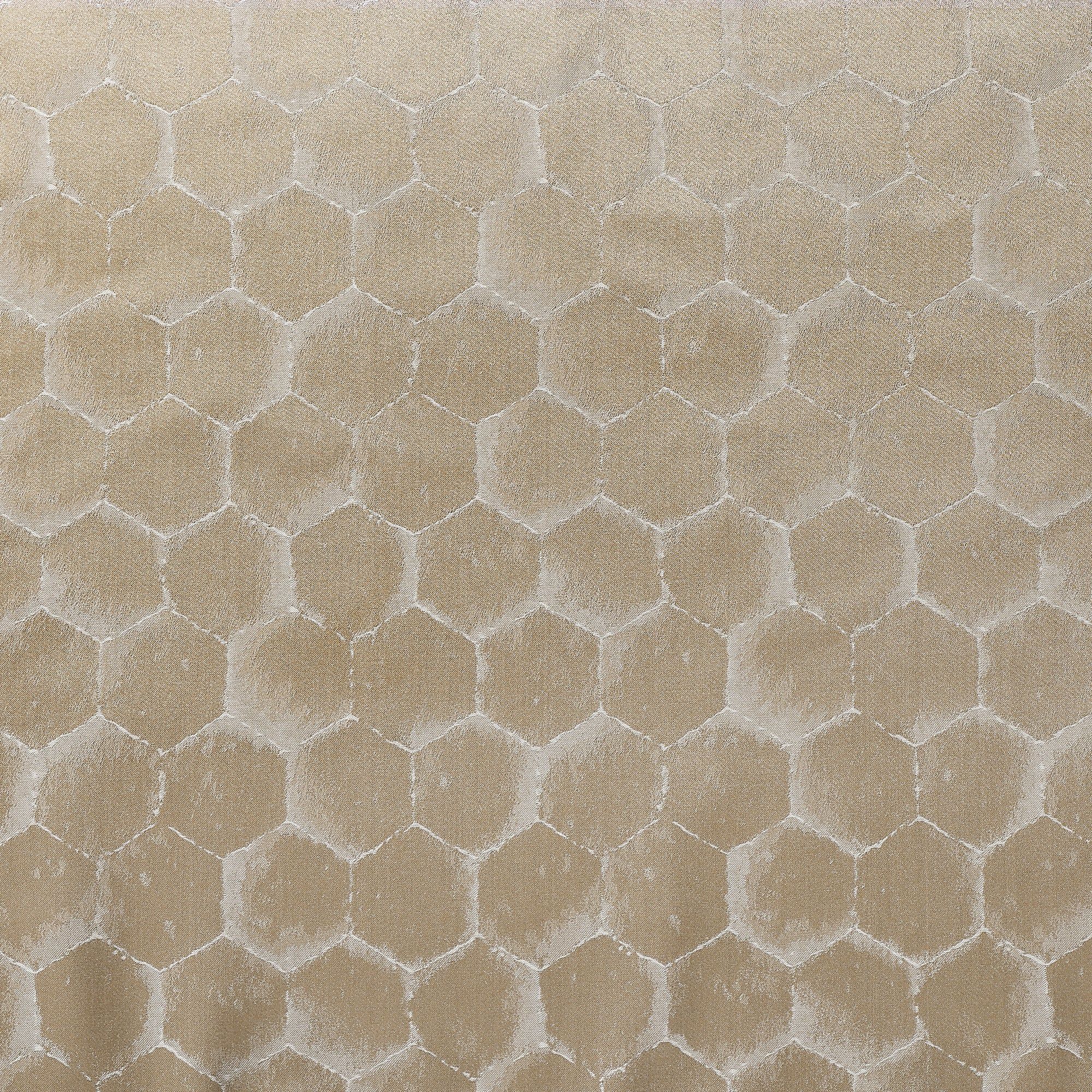 Honeycomb - King Jacquard Duvet Cover Set (Set of 3) - Light Gold