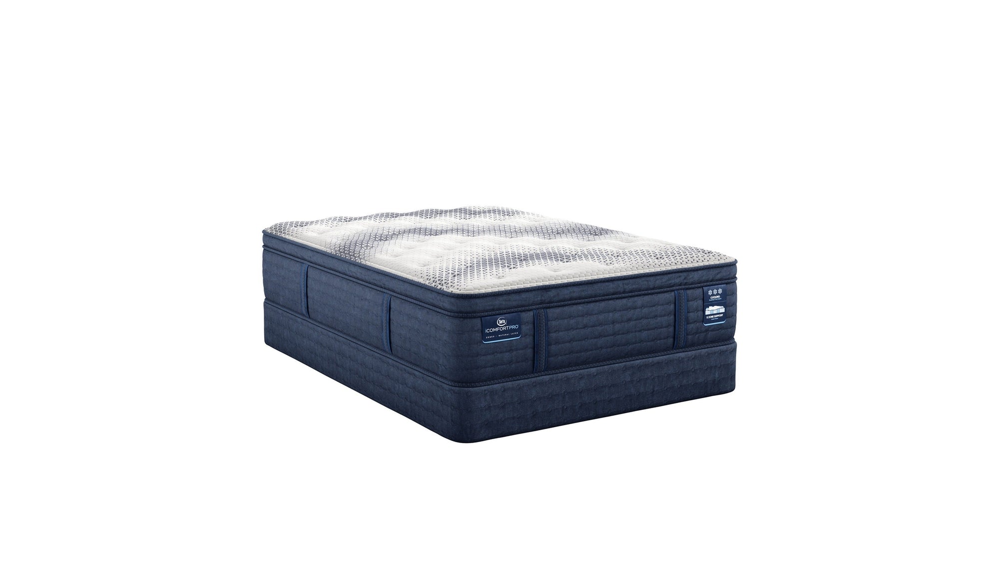 iComfortPro - 16" Buckingham Latex Foam Plush Pillow Top Mattress