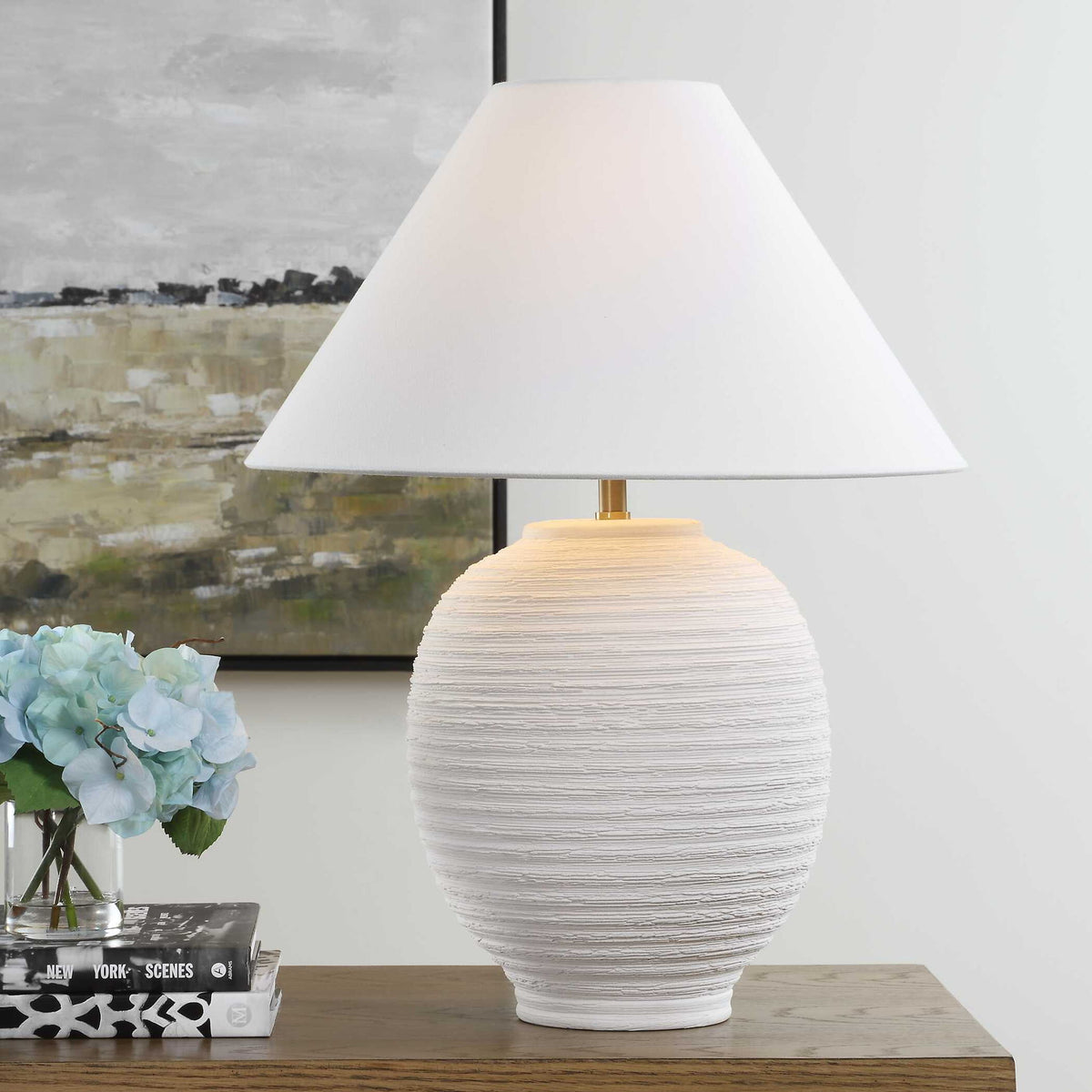 Rocio - Ceramic Table Lamp - White