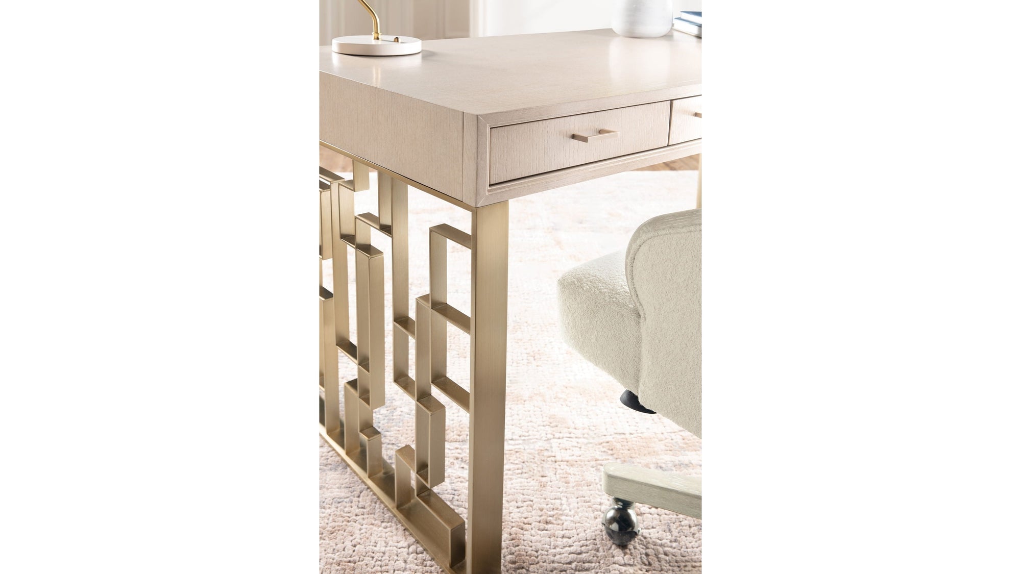 Marlowe - Writing Desk - Polished Limestone