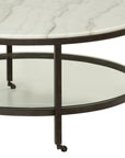 Whitman - Round Cocktail Table - White