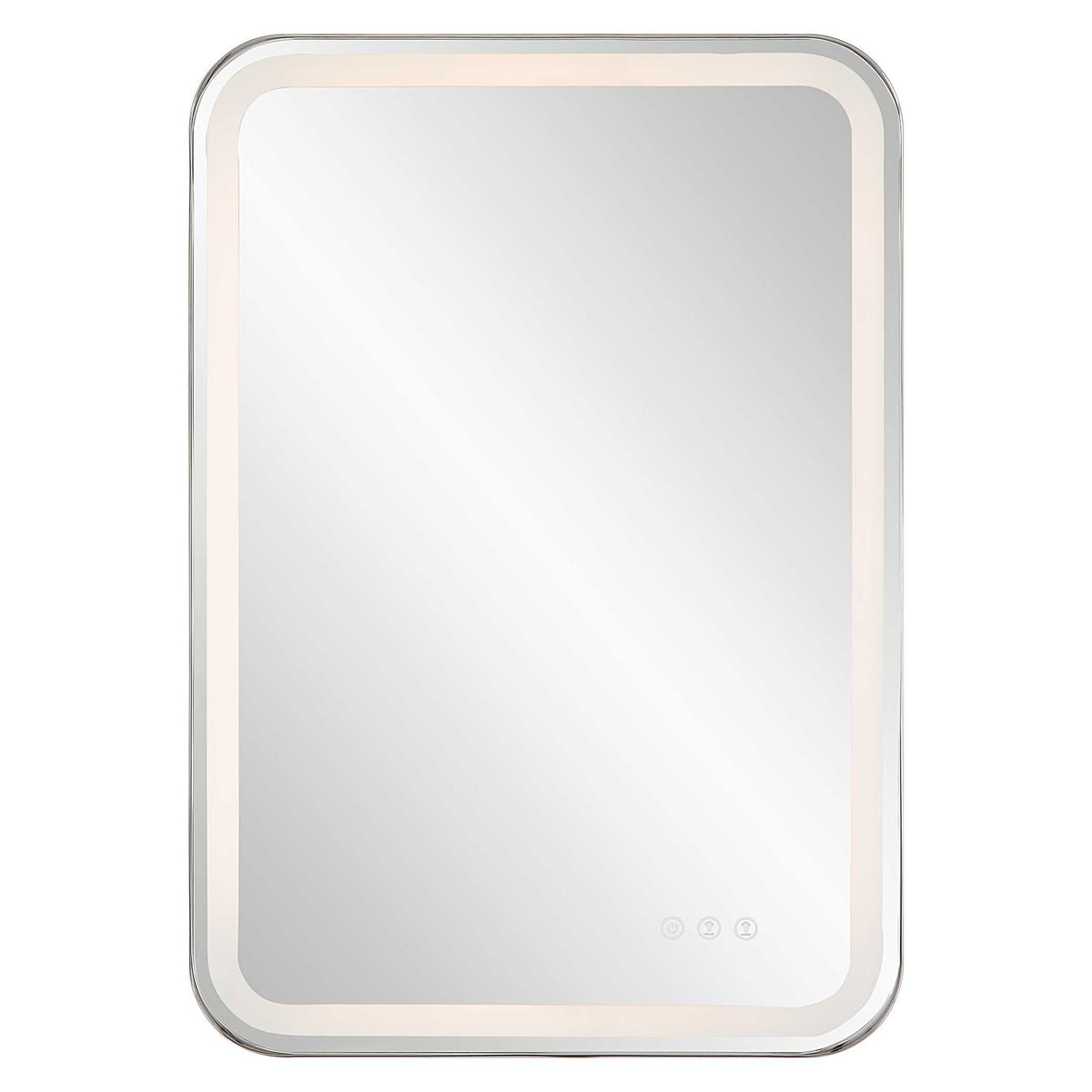 Crofton - Lighted Nickel Vanity Mirror - Gray