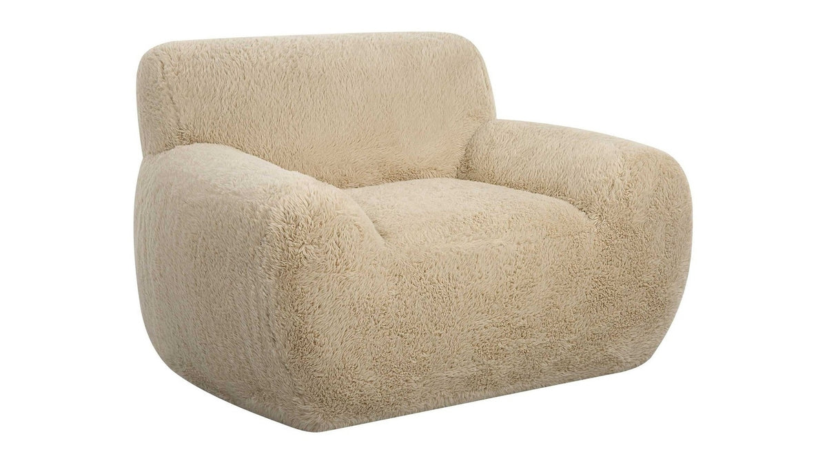 Abide - Sheepskin Accent Chair - Beige