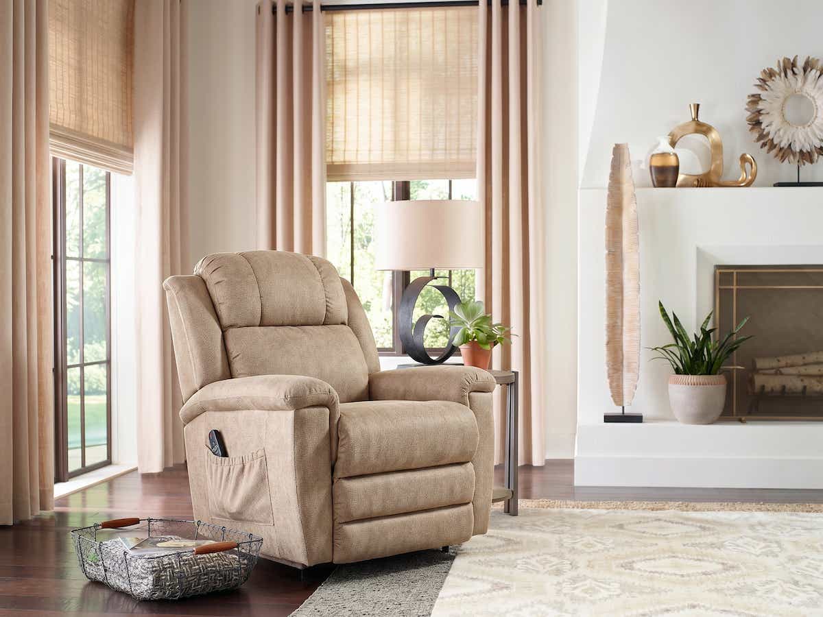 Clayton Gold Power Lift Recliner w/ Massage &amp; Heat