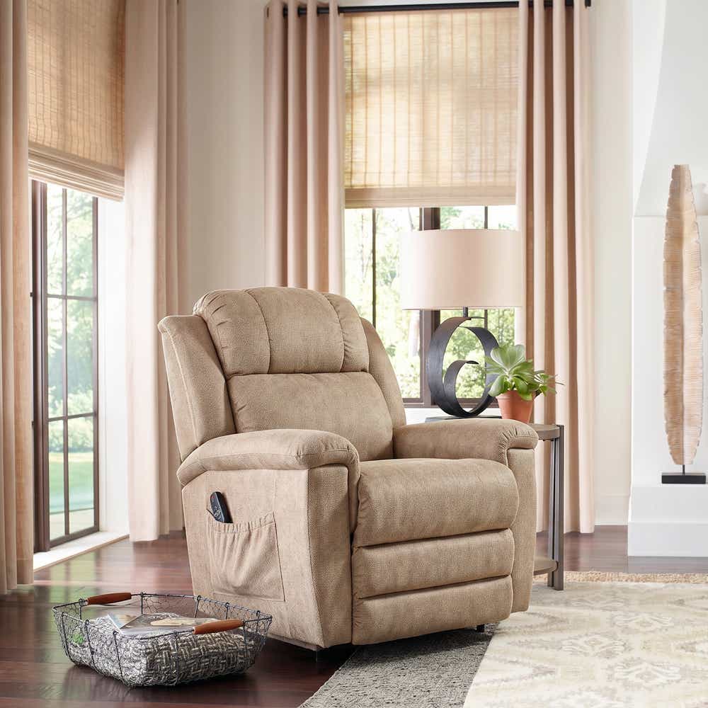 Clayton Gold Power Lift Recliner w/ Massage &amp; Heat