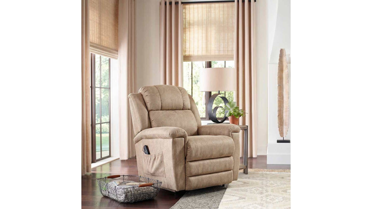 Clayton Gold Power Lift Recliner w/ Massage &amp; Heat