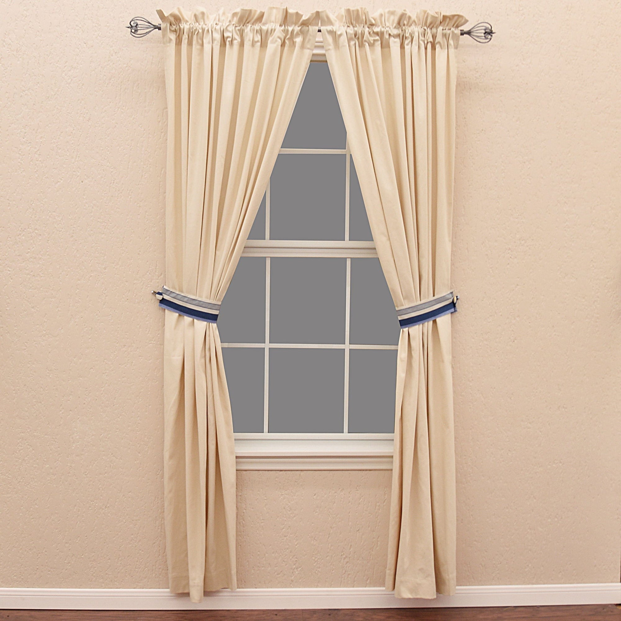 Beaufort - Natural Canvas Curtain Set (Set of 2) - Multi