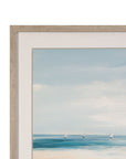 Beach Path Framed Print - Blue