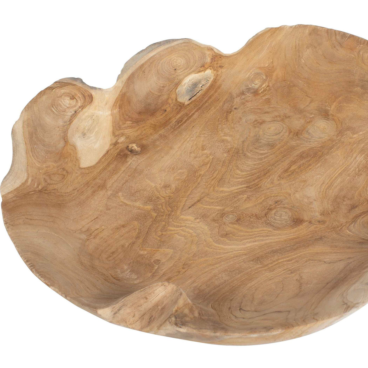 Organic Embrace - Outdoor Teak Bowl - Brown