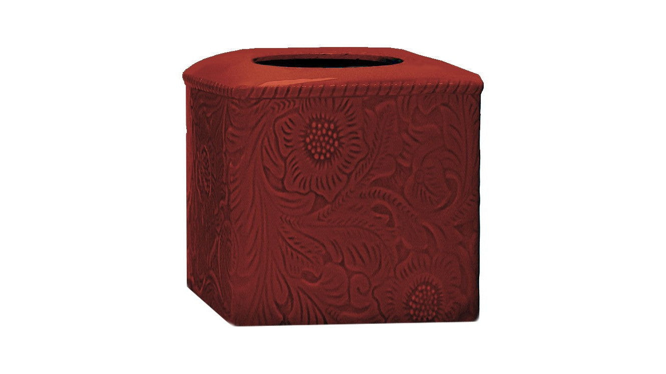 Savannah - Ceramic Tissue Box Cover, 2 Per Carton - Red