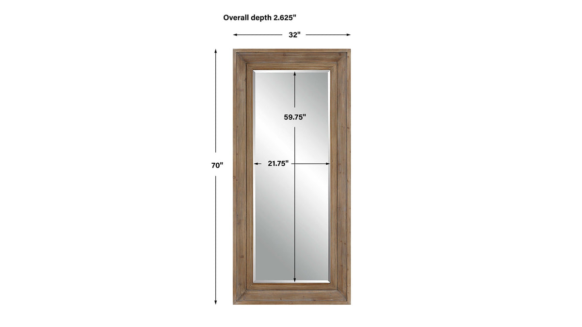 Missoula - Large Natural Wood Mirror