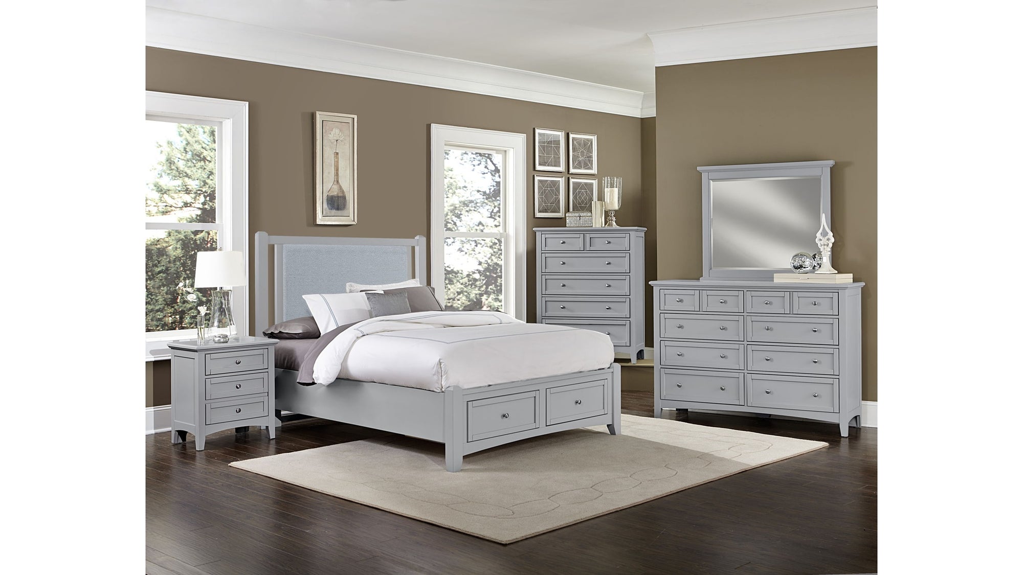 Bonanza - Ocean Blue Linen Upholstered Bed With Storage Footboard