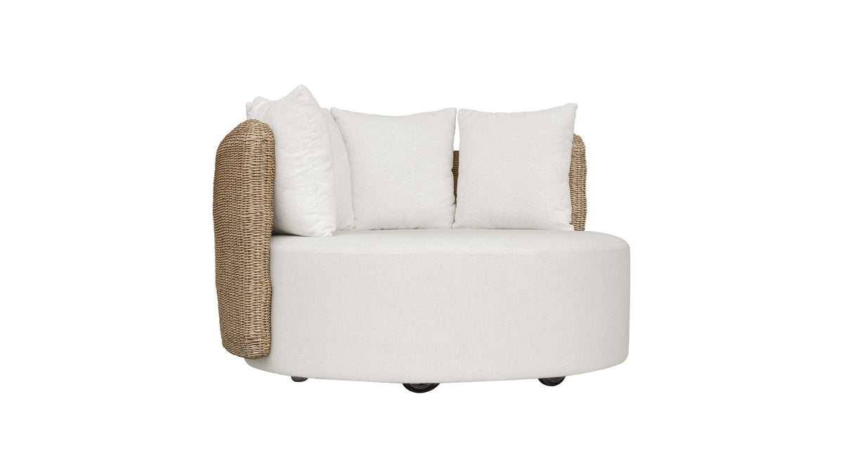 Sunset - Outdoor Round Swivel Day Bed - White