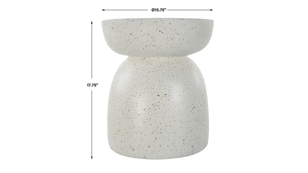 Inhale - Cast Accent Table - White