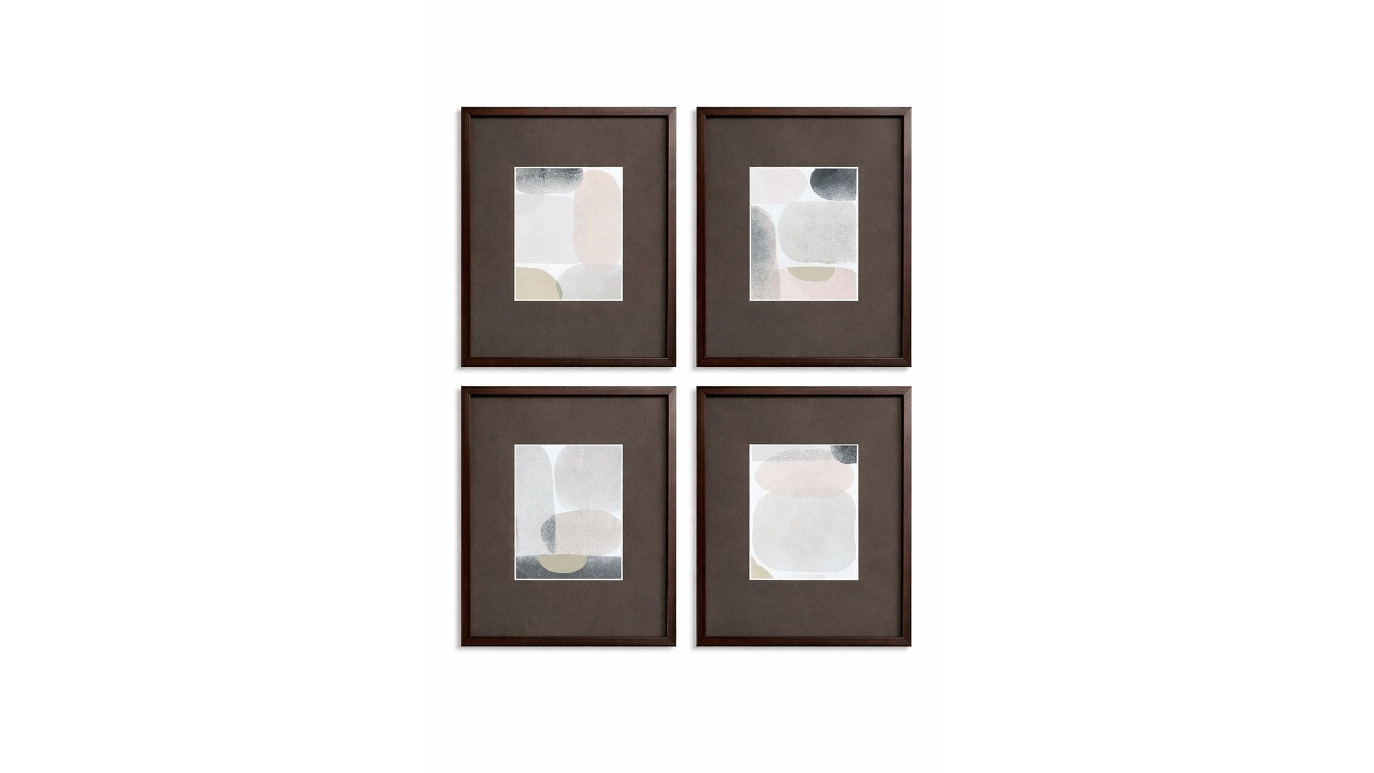 Stone Secrets Framed Print s/4 - Brown