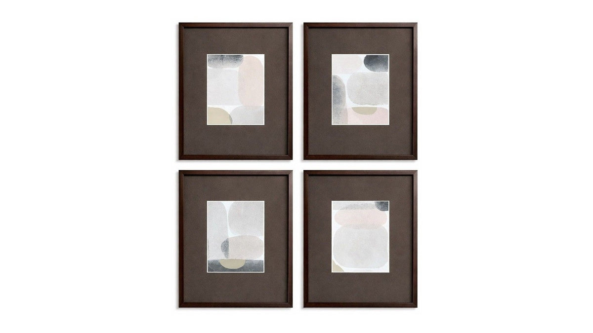 Stone Secrets Framed Print s/4 - Brown