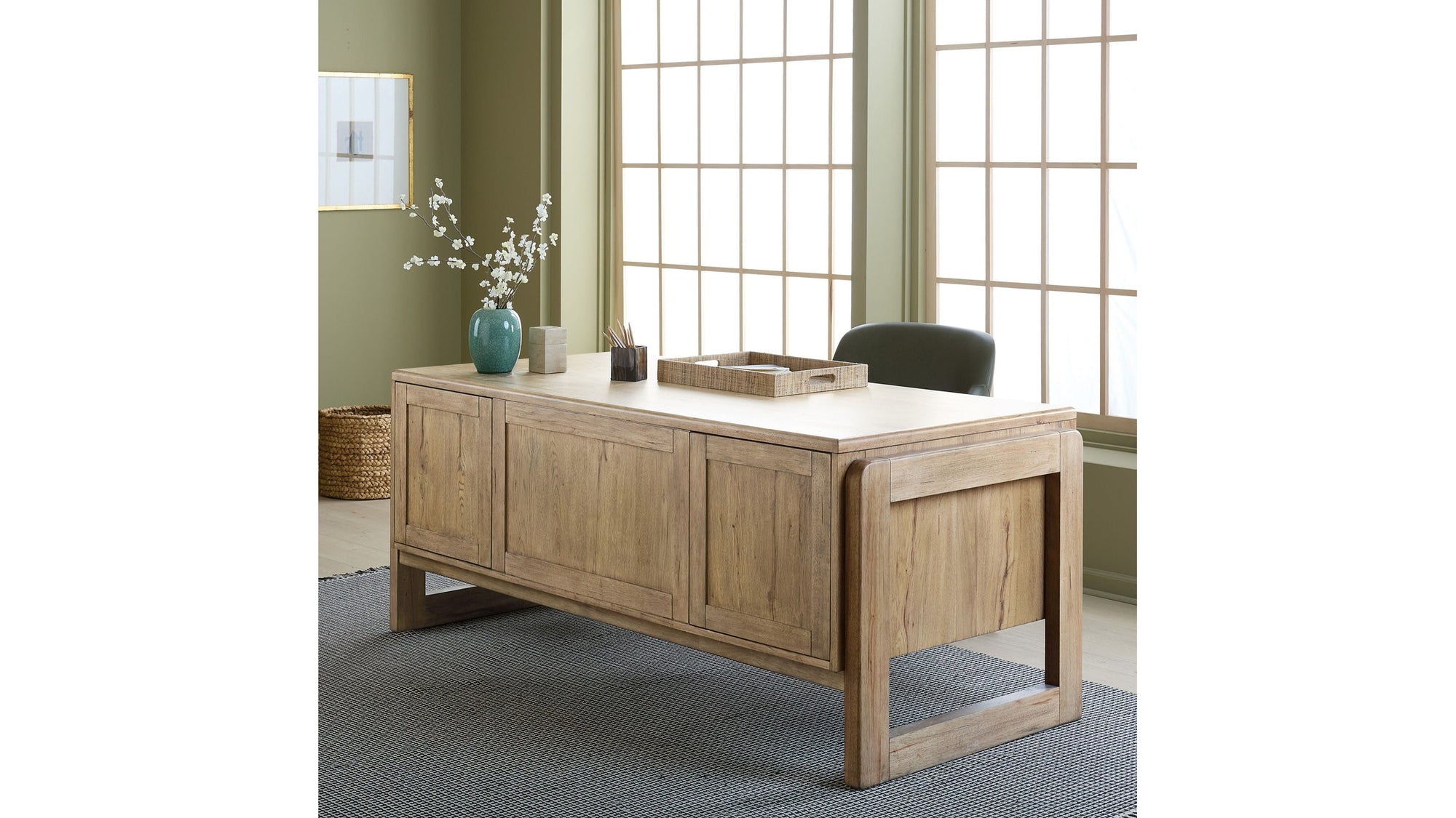 Kalamazoo - Executive Desk - Light Brown