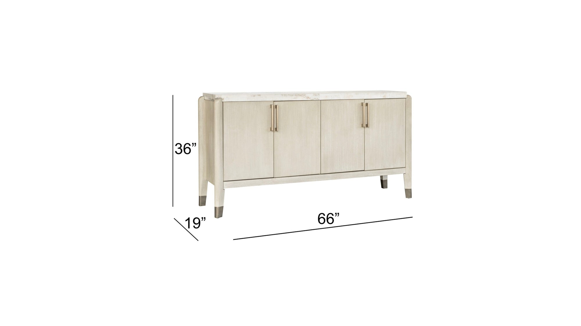 Gavin - Server - Driftwood Oak / White Marble