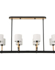Franconia - 8 Light Pendant - Black / White