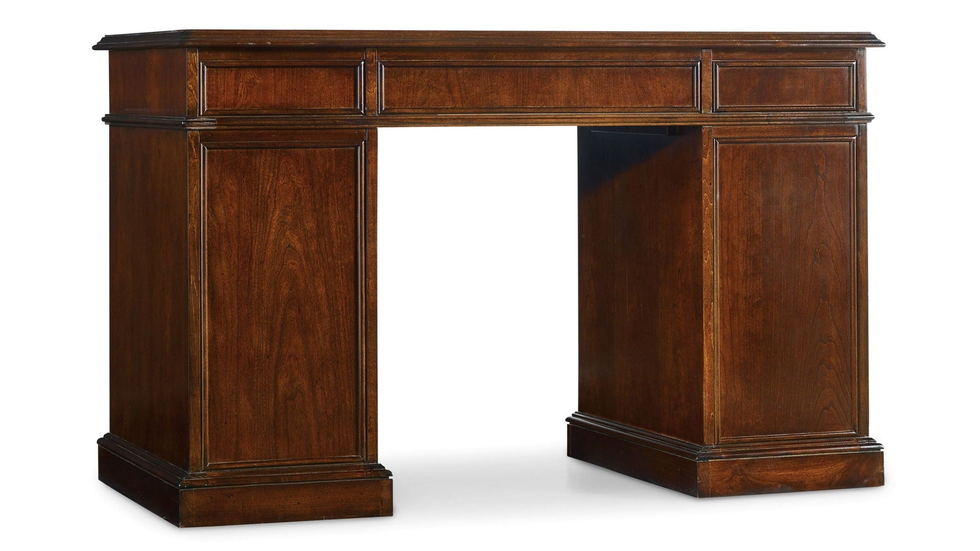 Knee-Hole Desk Bow Front - Dark Brown