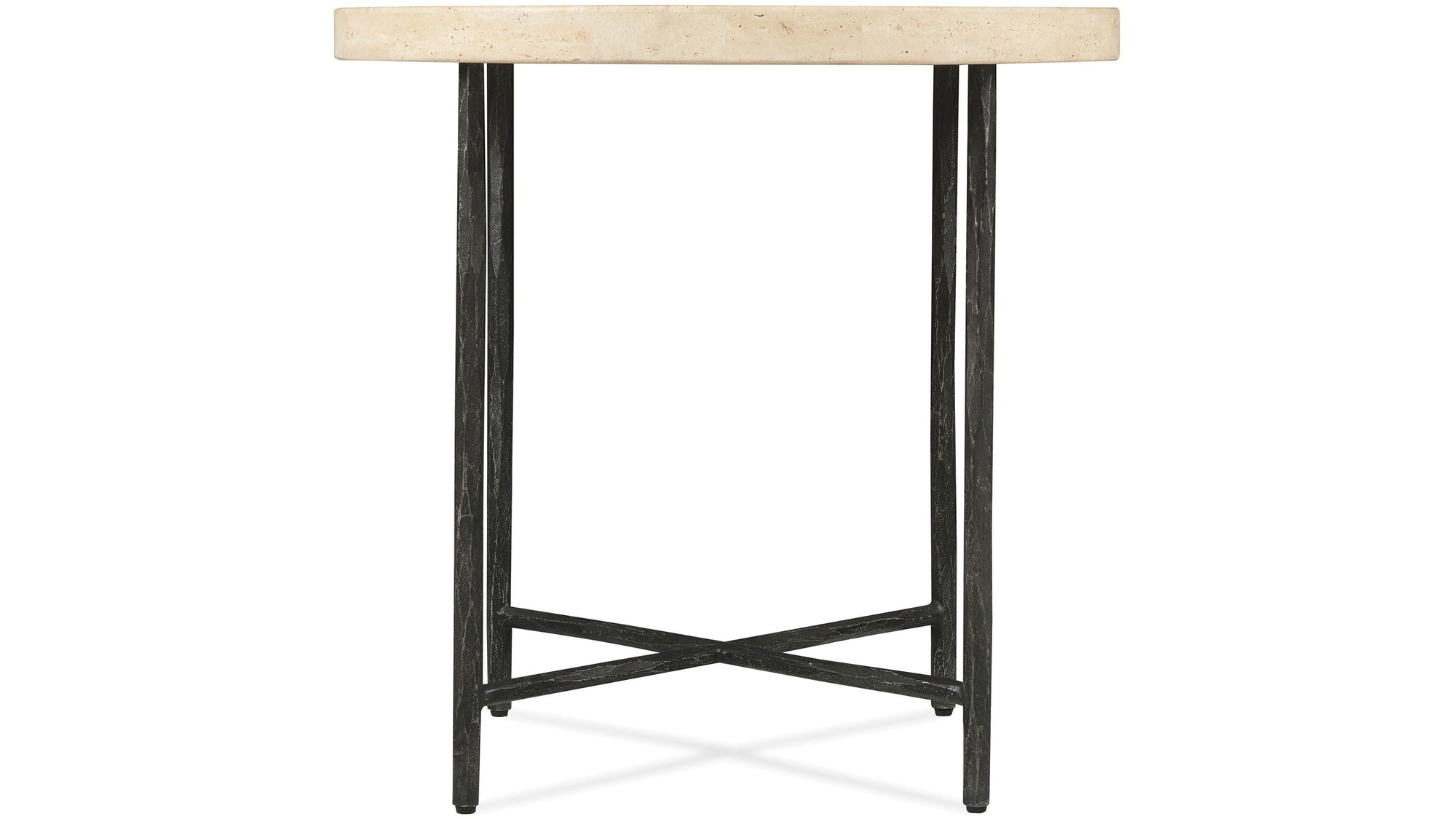 Driftwood - Round Side Table - Beige / Gray