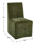 Moro - Armless Dining Chair - Moss