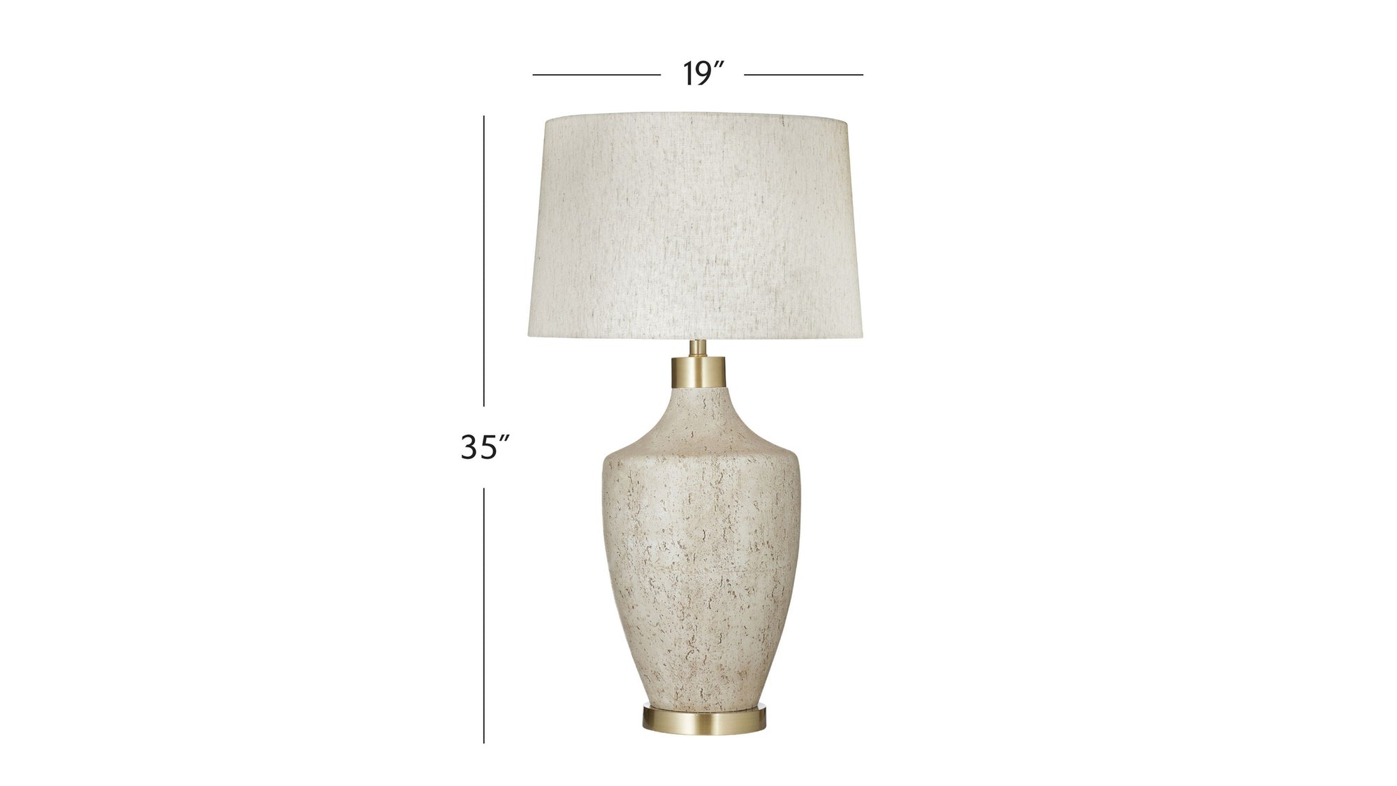 Neecole - Table Lamp - Textured Cream