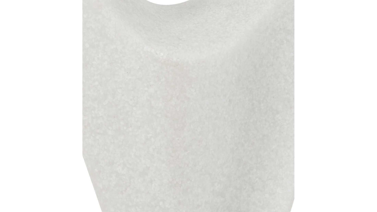 Fluid Drop - Stone Sculpture - White