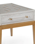 Perrine - Rectangle End Table - Silver / Gold