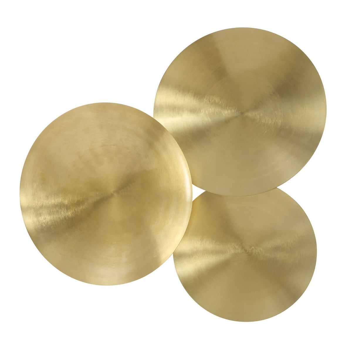 Cymbalic - Round Brass Wall Art (Set of 3) - Brass