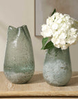 Chianti - Seeded Glass Vases (Set of 2) - Blue / Green