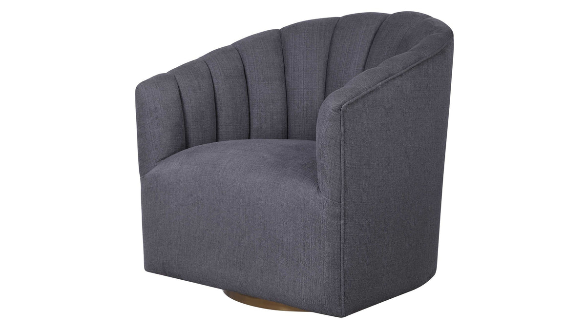 Cuthbert - Modern Swivel Chair - Dark Gray