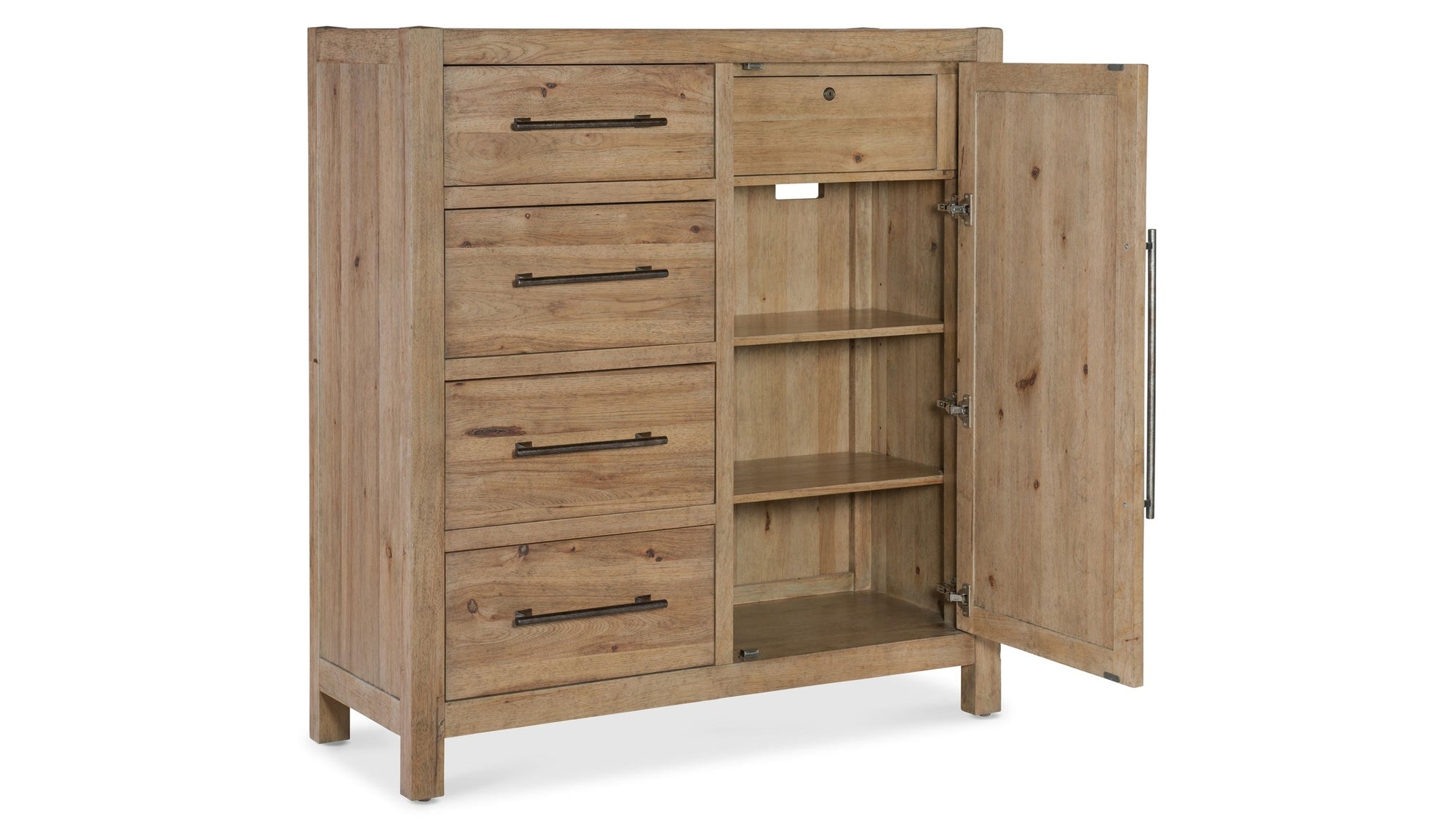 Vineyard Row - Four-Drawer Door Chest - Light Brown