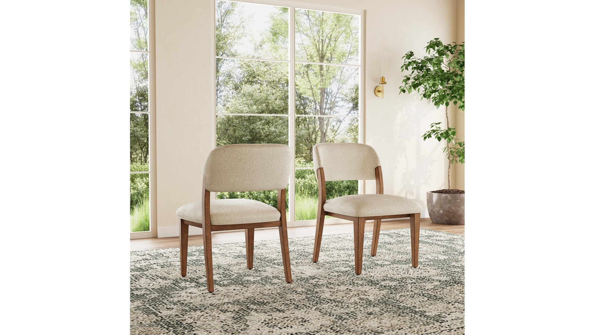 Lyra - Upholstered Barrel Chairs Set of 2 - Pearl Silver