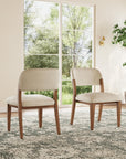 Lyra - Upholstered Barrel Chairs Set of 2 - Pearl Silver