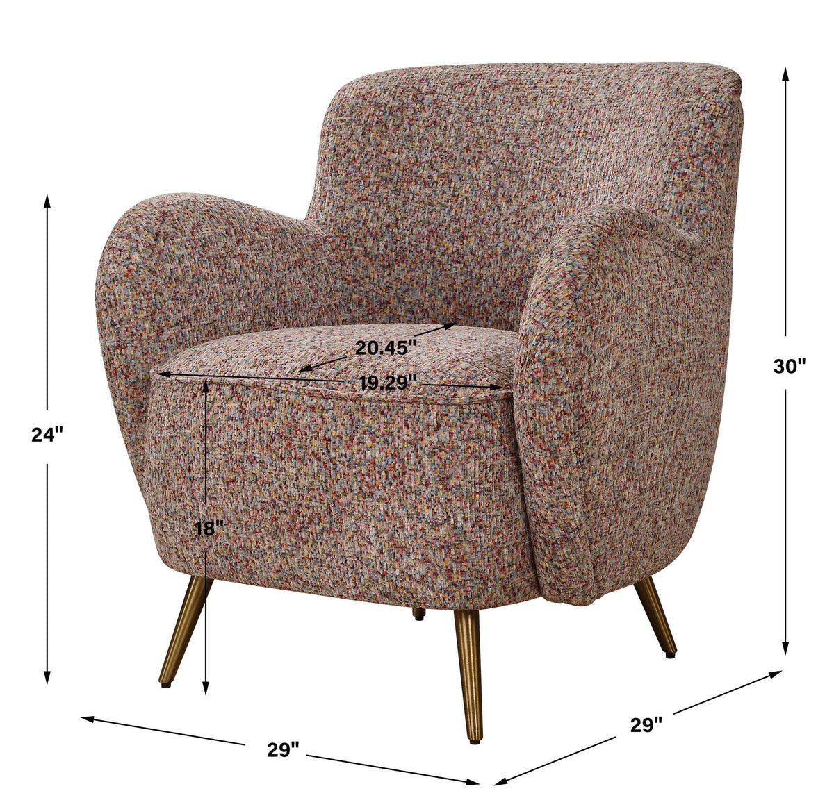 Gemstone - Toned Accent Chair - Confetti