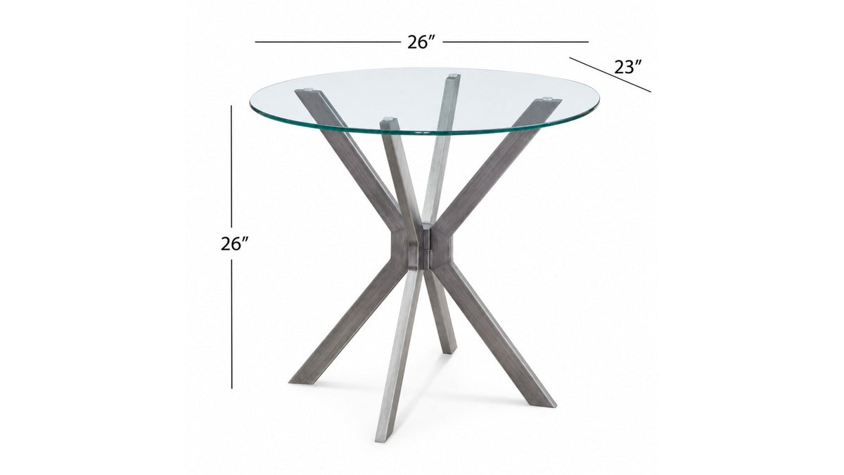 Deen - Round End Table - Gray