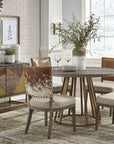 Lina - Chair - Leather And Linen Set of 2 - Light Brown