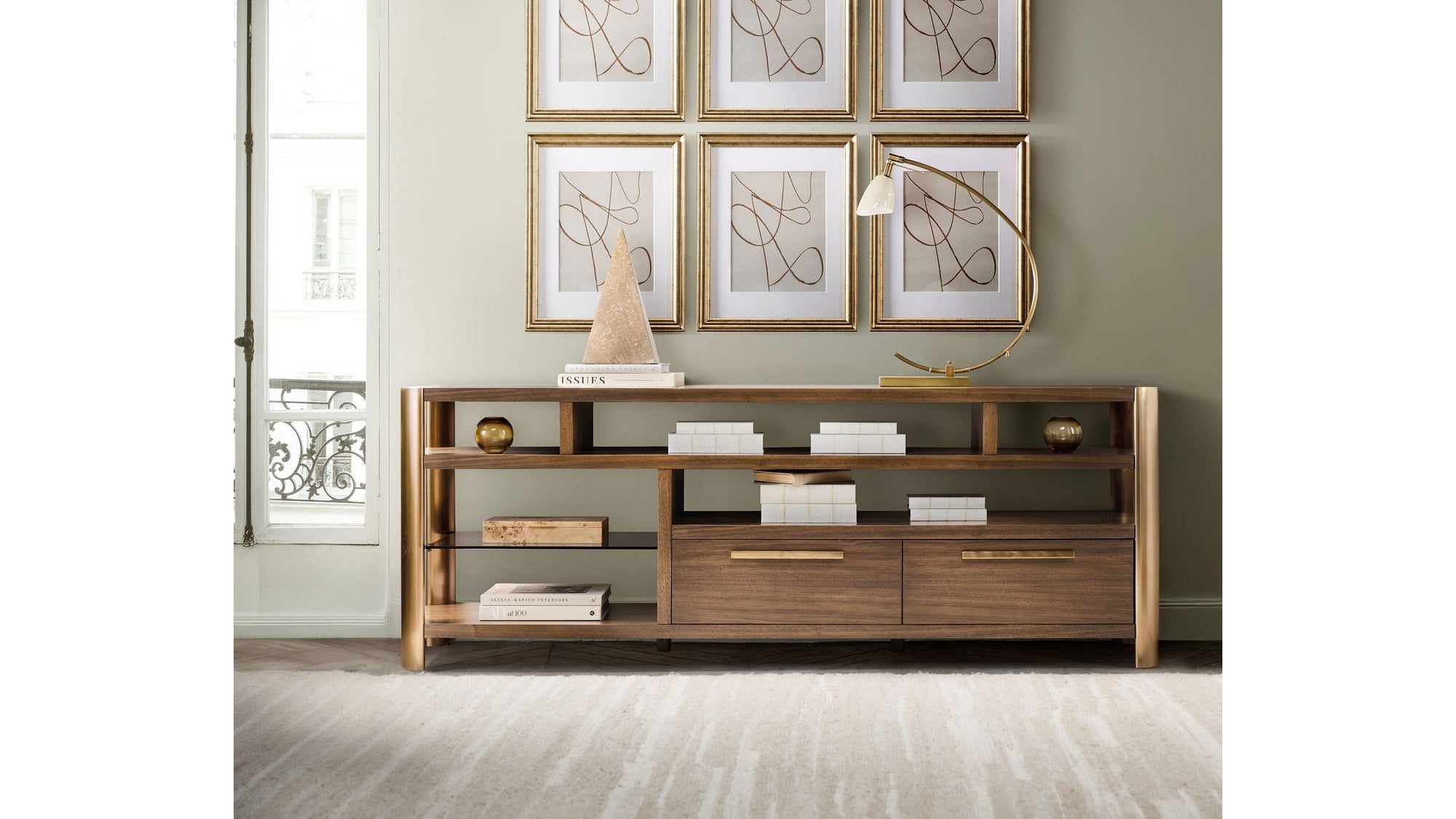 Eleana - Entertainment Console - Medium Wood